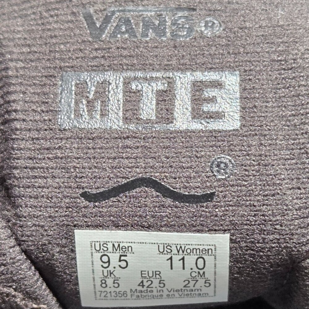 Like NEW!!! Vans MTE Brown Suede & Canvas All Weather Sneakers Men’s 9.5 - Picture 12 of 12